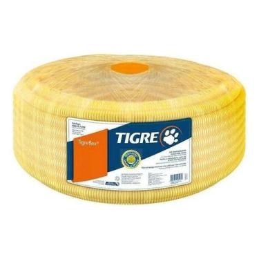 Imagem de Eletroduto Corrugado PVC 25mm x 50m Amarelo Tigre