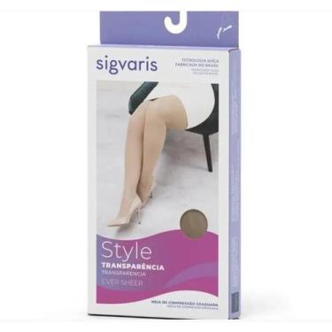 Imagem de Meia Sigvaris 3/4 782b Ever Sheer 20-30 Mmhg Ponteira Fechada -, M2, N