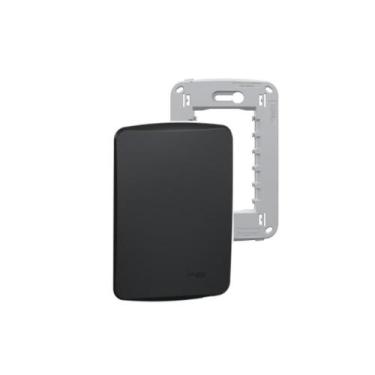 Imagem de Placa Espelho 4x2 Cega Grafite Miluz S3B77101 Com Suporte - Schneider
