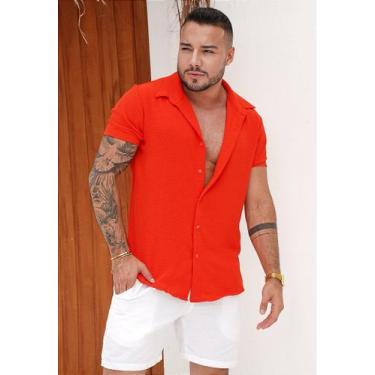 Imagem de Calça Masculina Alfaiataria Ajuste Lateral - Dennis Beumont, Laranja, 