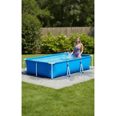 Imagem de Piscina 3000L Aço Resistente Lona PVC Durável Fácil Montar - Congratul