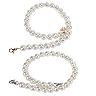 Imagem de DIY Pearl Bead Bag Chain, Pearl Bead Bag Chain Multifuncional Excelente Acabamento Simplesmente Use para Bolsas para Bolsas para Carteiras(Pérola de 18mm)
