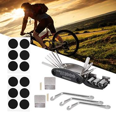 Imagem de Kit de reparo de pneu de bicicleta, Kit de reparo de bicicleta Bicicleta 16 em 1 ferramenta, para bicicleta de reparo de ferramentas de bicicleta casa