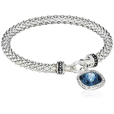Imagem de Nine West Pulseira feminina em formato de coração com stretch, One Size, Metal não precioso, Pedra preciosa de zircônia sintética,