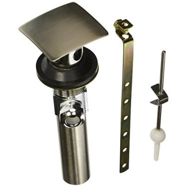 Imagem de Delta 72177-SS Ralo para pia de banheiro pop-up de metal quadrado com transbordamento, inoxidável