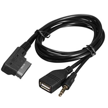 Imagem de Keenso Cabo auxiliar de áudio AMI USB 3,5 mm adaptador USB 3,5 mm AMI MMI áudio música interface cabo carregador para S5 A4L A1 (1 peça) (1 peça)