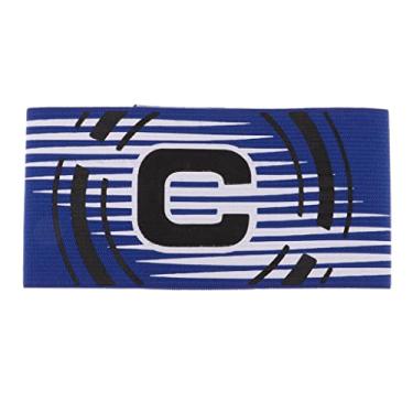 Imagem de DYNWAVE Braçadeira Ajustável de Capitão de Flexível Leader C Distintivo Visível Esportes Adesivo, Azul