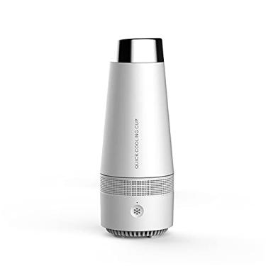 Imagem de Gmjay Copo elétrico portátil sem fio para refrigeração e aquecimento, garrafa de água fria e quente, para casa e carro, branco