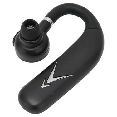 Imagem de Fone de ouvido sem fio único, identificador de chamadas 2 Dispositivos Conexão Bluetooth Business Headphone Função de cancelamento de ruído para dirigir para esportes(J6 preto + prata)