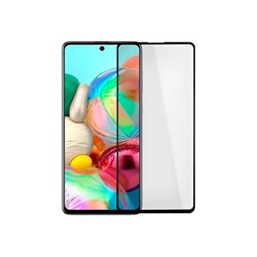 Imagem de Película de Vidro Temperado 3D Compatível com Samsung A71 Preto Tela Toda
