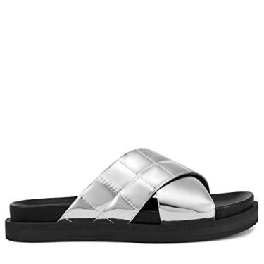 Imagem de Aerosoles Sandália feminina Lina Slide, Prata metálica, 36