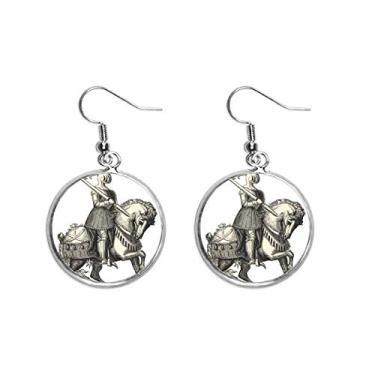 Imagem de Brinco feminino com pingente de orelha de prata medieval Knights of Europe