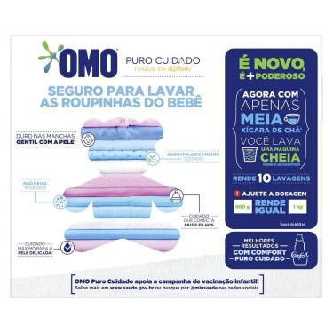 Imagem de Detergente em Pó Omo Puro Cuidado 800G