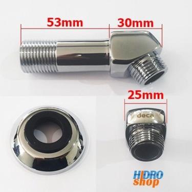 Imagem de Suporte Ligação Misturador Banheira Chuveiro Deca Cromado 4252000 - 4252000K100