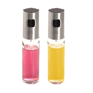 Imagem de Kit Com 2 Spray Pulverizador Borrifador Inox Azeite Vinagre