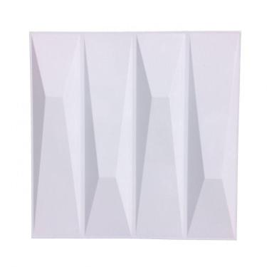 Imagem de Placa Revestimento 3D Para Parede 50x50cm Ametista Ouro Fino Branco