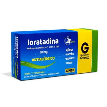 Imagem de Loratadina 10Mg 12 Comprimidos Genérico Cimed CIMED