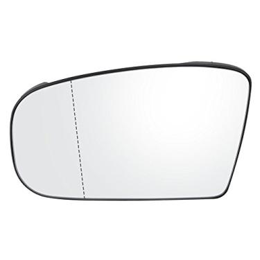 Imagem de Espelho de vidro de asa lateral, 2208100121 espelho de asa lateral da porta esquerda do carro grande angular para Mercedes W220 W215