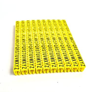 Imagem de 260 peças 0-9 marcadores de cabo coloridos tipo C clipe codificado em C marcador de fio C etiqueta número etiqueta para fio 4 mm