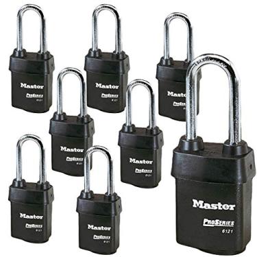 Imagem de Master Lock - 8 (8) cadeados de alta segurança Pro Series 6121NKALJ-8 com tecnologia BumpStop