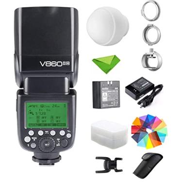 Imagem de GODOX V860II-N Kit I-TTL GN60 com Godox ML-CD15 Difusor Flash 2.4G HSS 1/8000s Bateria Li-ion Câmera Flash Speedlite Light para D800 D700 D7100 D5200 D300 etc & Difusor (V860II-N)