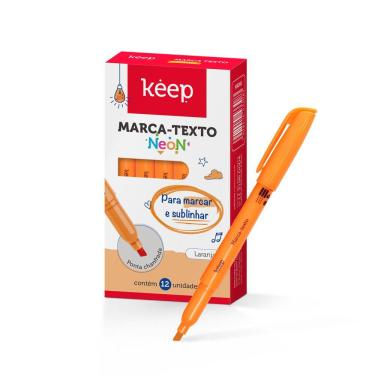 Imagem de Marca Texto Laranja Caixa c/ 12 Unidades Keep - MR066