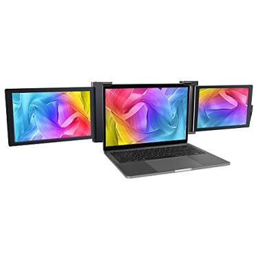 Imagem de Monitor portátil para laptop,Portable Triple-screen Monitor Laptop Expansion Screen 1920 * 1080 Resolution Easy Installation