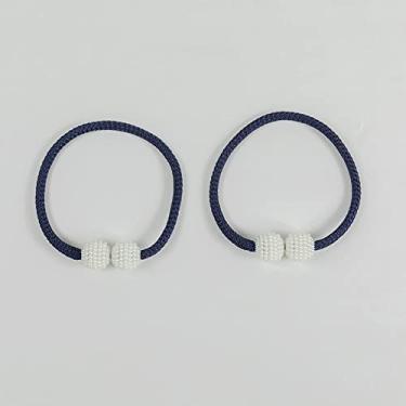 Imagem de Correia de cortina um par de ímã criativo fivela de cortina amarrada corda amarrada cinto acessórios de alça de cortina de cortina decoração tiebacks de cortina, T2,2 PCS