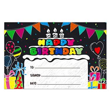 Imagem de SICOHOME Prêmios de reconhecimento de bolo de feliz aniversário, certificados de feliz aniversário para sala de aula de crianças, prêmios de feliz aniversário para crianças, sala de aula, jardim de infância, ensino fundamental de volta às aulas suprimentos para professores