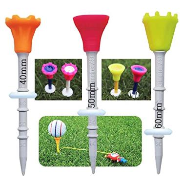 Imagem de BIRDIE79 Camisetas de golfe de cabeça grande premium atualizadas (silicone) 8,5 cm – altura ajustável – fácil camiseta com maior consistência – excelente durabilidade – cabide para camiseta de golfe –