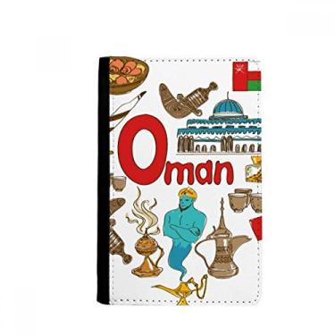 Imagem de Omã Love Heart Landscap Bandeira Nacional Porta-passaporte Notecase Burse Carteira Capa Cartão Bolsa, Multicolor