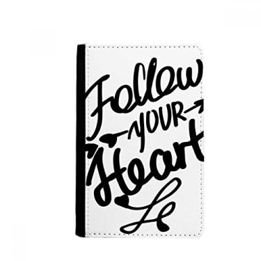 Imagem de Follow Your Heart Quote Porta-passaporte Notecase Burse carteira capa porta-cartão, Multicolor