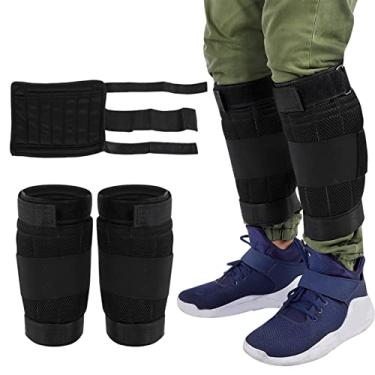 Imagem de Pesos de tornozelo ajust¨¢veis,bandas de perna com peso de 280g, pesos de tornozelo de treinamento de for?a para homens, mulheres, crian?as, conjunto de al?a de pesos de pulso para caminhada, cor