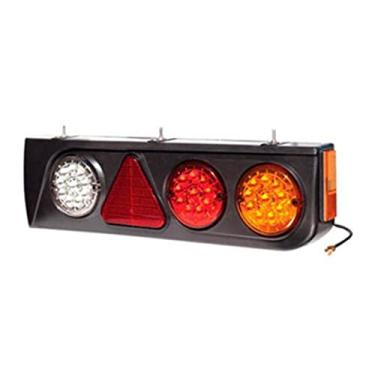 Imagem de Suporte traseira Com Lanternas 10 Leds 24V Triangulo Le Tricolor 596X172X82Mm