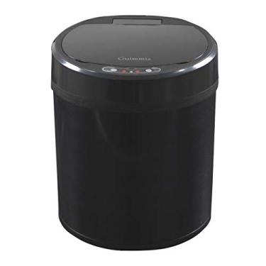 Imagem de Lixeira com Sensor Automática Preta Aço Inox 6 Litros USB