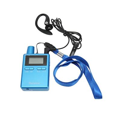 Imagem de Amplificador de Voz de Microfone Sem Fio, Equipamento de Interpretação Sem Fio LCD HiFi Com Fones de Ouvido para Treinamento Em Conferência de Ensino