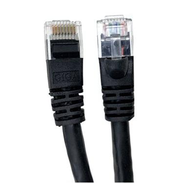 Imagem de Micro Connectors, Inc. Cabo de rede RJ45 moldado UTP Snagless RJ45 da Cat 6 - Preto (E08-003B)