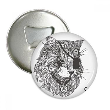 Imagem de Abridor de garrafa com tinta humana de gato com emblema multifuncional