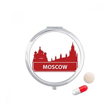 Imagem de Moscow Rússia Caixa de armazenamento de medicamentos com padrão de marco vermelho