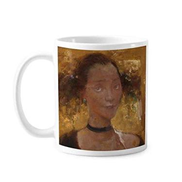 Imagem de Girl Portraits XJJ Caneca de pintura a óleo cerâmica xícara de porcelana café louça