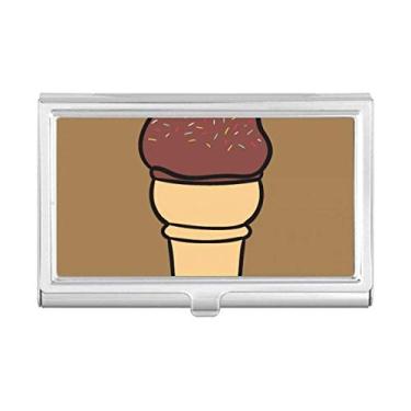 Imagem de Porta-cartões de visita com pasta de chocolate com aveia doce e sorvete