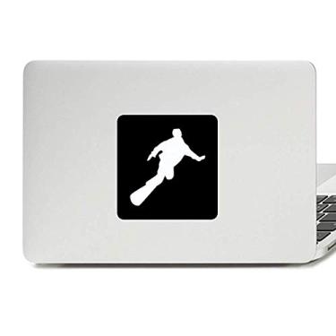 Imagem de Adesivo de vinil para notebook Skateboarding Sport Black Outline para decoração de PC