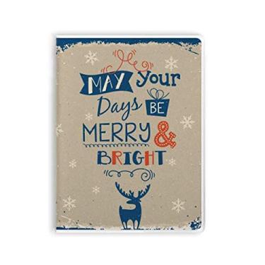 Imagem de Caderno de Natal para neve, cervo, capa de chiclete, diário de capa macia