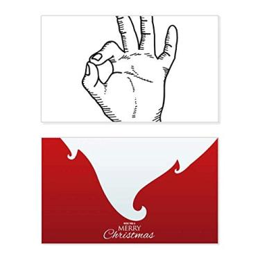 Imagem de Desenho de linha OK, padrão de gestos, feriado, feriado, cartão de felicitações, mensagem de Natal