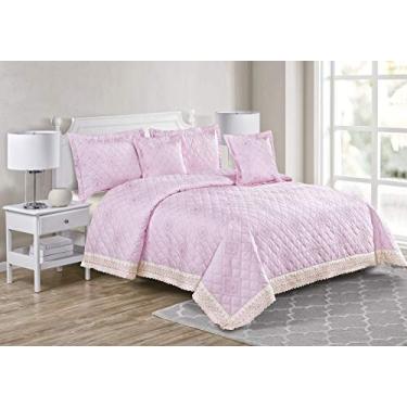 Imagem de Kit Cobre Leito Royale Queen Topazio Rose 05 Peças