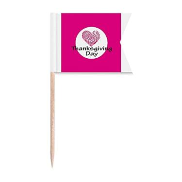 Imagem de Sinalizadores de palitos de dentes de Dia de Ação de Graças, parentes, amigos, placa de queijo