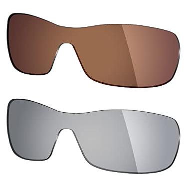 Imagem de 2 pares de lentes polarizadas de substituição da Mryok para óculos de sol Oakley Antix – Opções