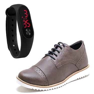 Imagem de Kit Dockside Casual Masculino Detalhes Em Perfurações Com Relogio