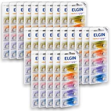 Imagem de 250 Pilhas Baterias LR41 192 Alcalina Elgin 25 Cartelas C/ 10 Unidades