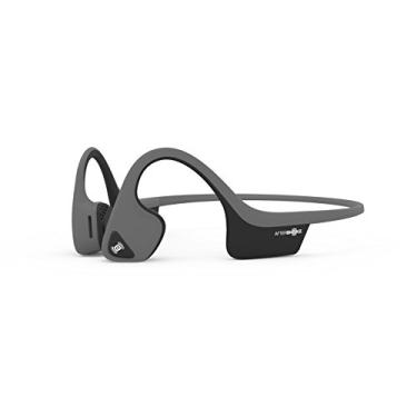 Imagem de Aftershokz Fones de ouvido Bluetooth sem fio com condução óssea com tiras refletoras, cinza ardósia